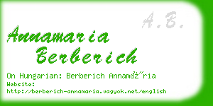 annamaria berberich business card